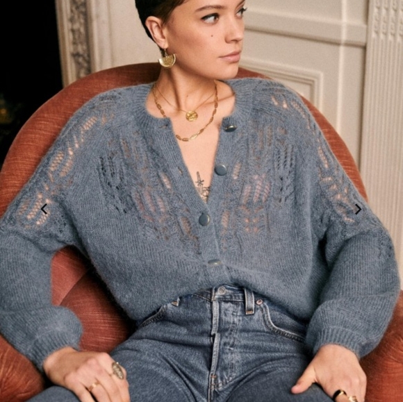 NWT Sezane Tonio Blue Grey Small - Picture 1 of 8